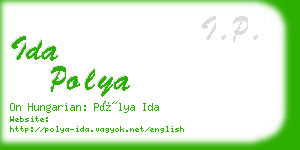 ida polya business card